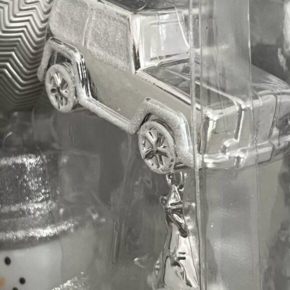 12 Silver Shatterproof Christmas Tree Trimming Ornaments Assortment - Picture 7 of 8